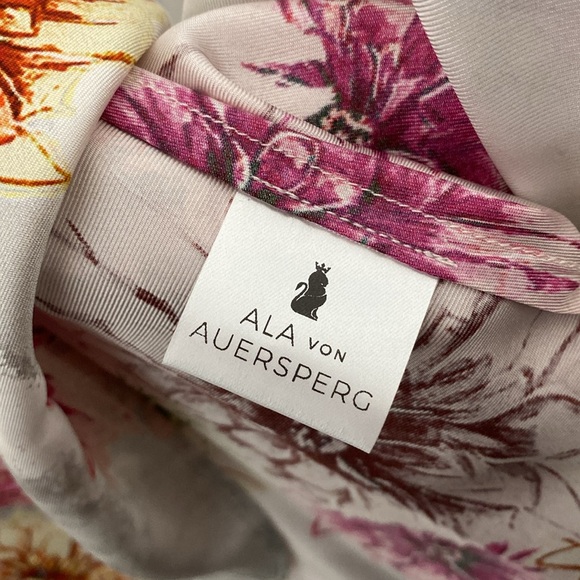 NWT Ala von Auersperg sz S Ginger belted silk Dress in Dahlia - Picture 6 of 7